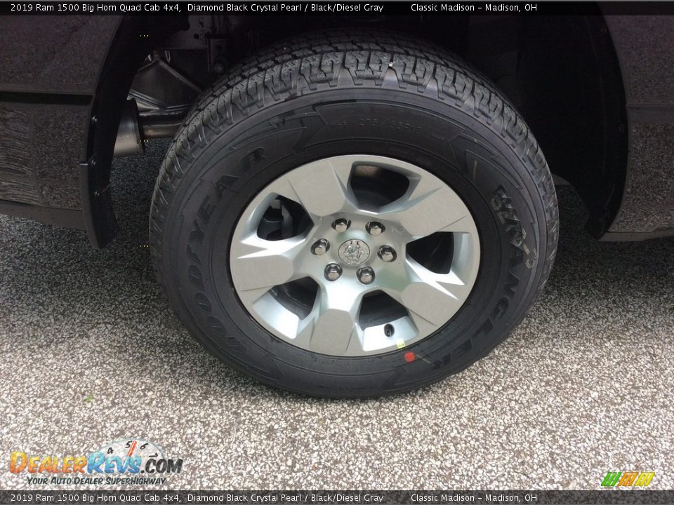 2019 Ram 1500 Big Horn Quad Cab 4x4 Diamond Black Crystal Pearl / Black/Diesel Gray Photo #7