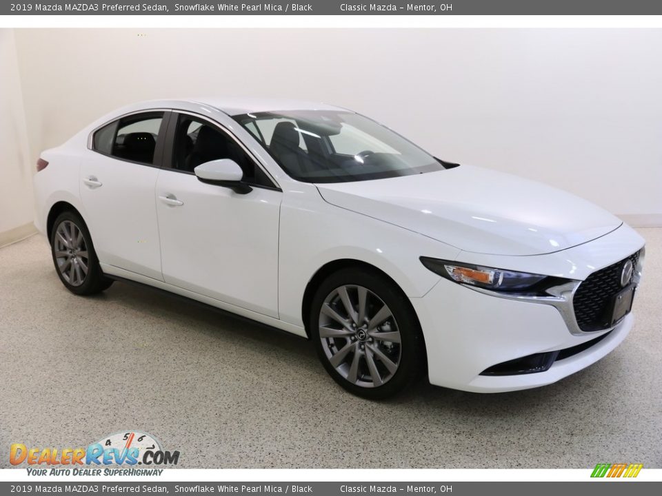 2019 Mazda MAZDA3 Preferred Sedan Snowflake White Pearl Mica / Black Photo #1
