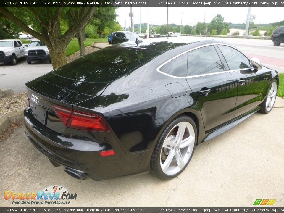 2016 Audi RS 7 4.0 TFSI quattro Mythos Black Metallic / Black Perforated Valcona Photo #2