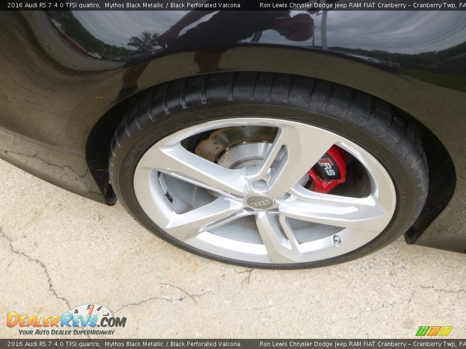 2016 Audi RS 7 4.0 TFSI quattro Mythos Black Metallic / Black Perforated Valcona Photo #4