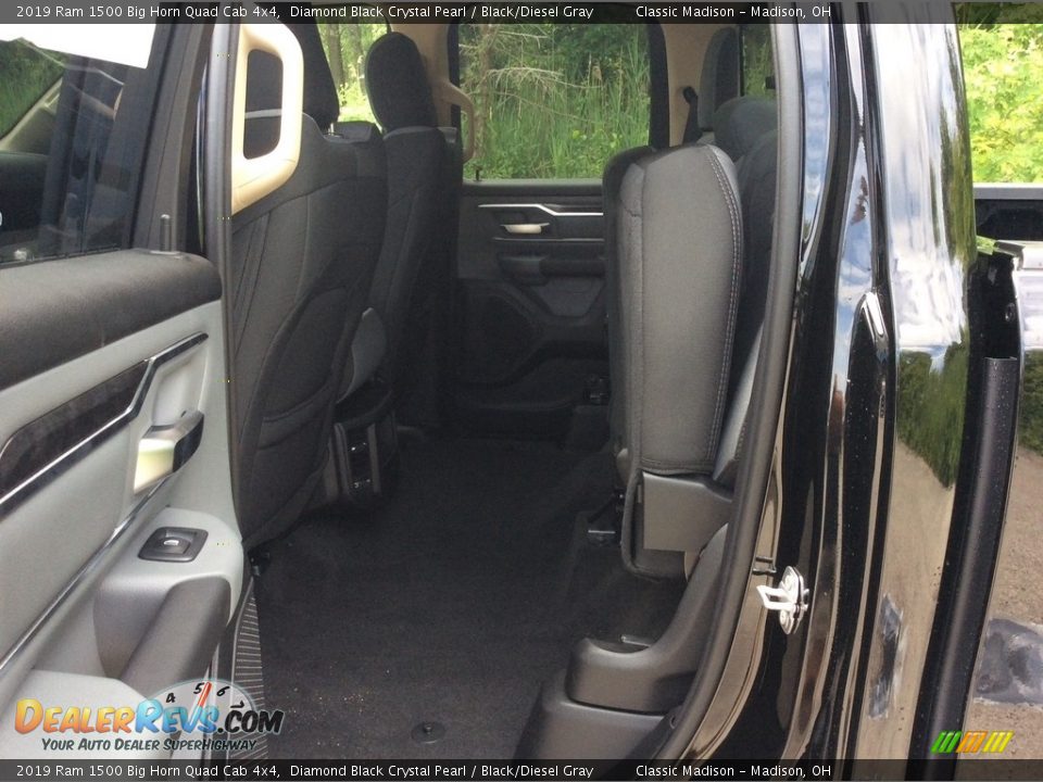 2019 Ram 1500 Big Horn Quad Cab 4x4 Diamond Black Crystal Pearl / Black/Diesel Gray Photo #16