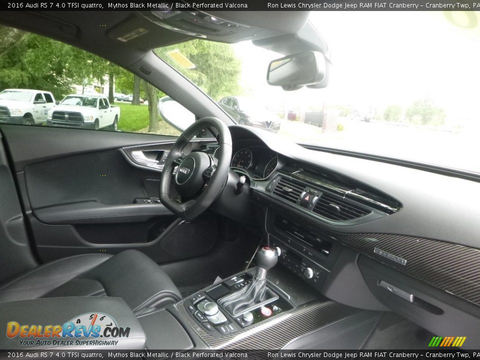 2016 Audi RS 7 4.0 TFSI quattro Mythos Black Metallic / Black Perforated Valcona Photo #7