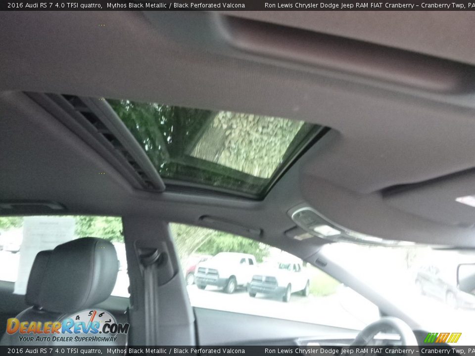 2016 Audi RS 7 4.0 TFSI quattro Mythos Black Metallic / Black Perforated Valcona Photo #8