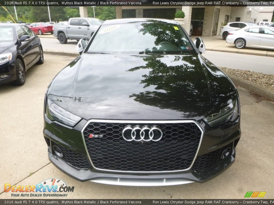 2016 Audi RS 7 4.0 TFSI quattro Mythos Black Metallic / Black Perforated Valcona Photo #10