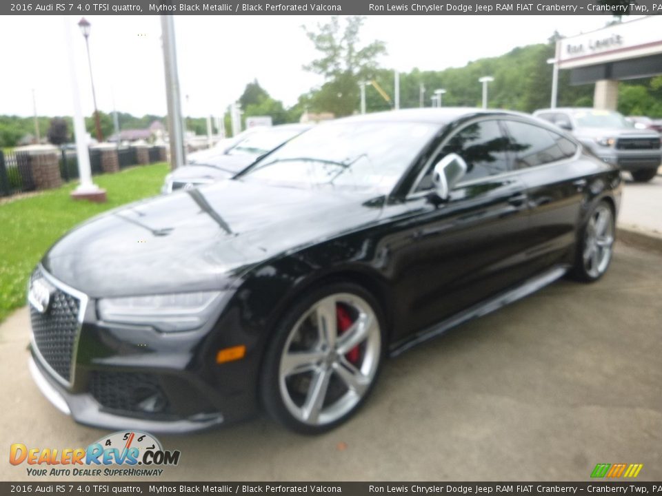 2016 Audi RS 7 4.0 TFSI quattro Mythos Black Metallic / Black Perforated Valcona Photo #11