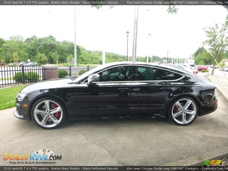 2016 Audi RS 7 4.0 TFSI quattro Mythos Black Metallic / Black Perforated Valcona Photo #12
