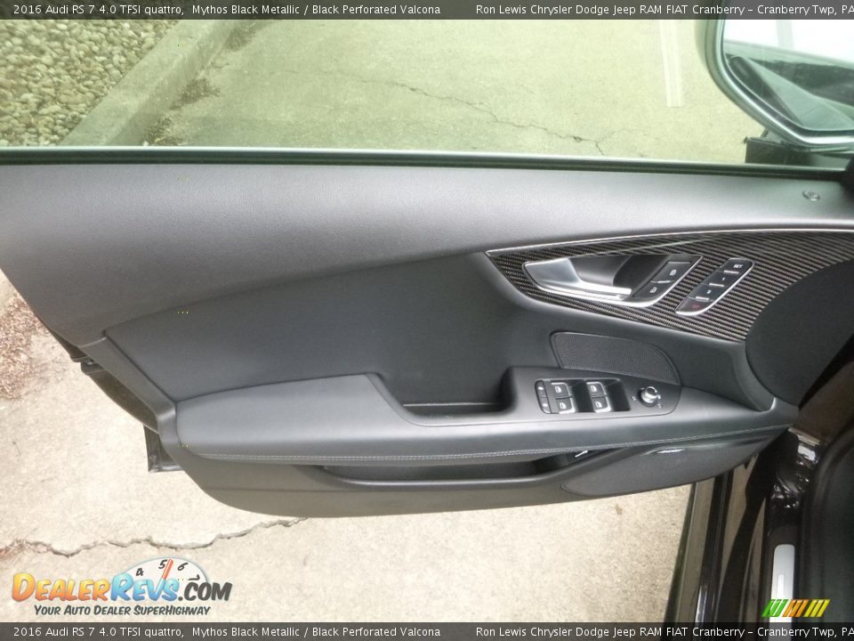 2016 Audi RS 7 4.0 TFSI quattro Mythos Black Metallic / Black Perforated Valcona Photo #13