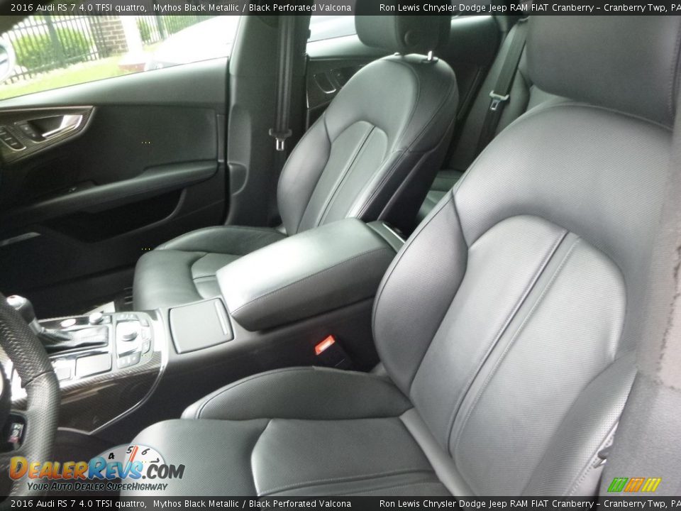 2016 Audi RS 7 4.0 TFSI quattro Mythos Black Metallic / Black Perforated Valcona Photo #14