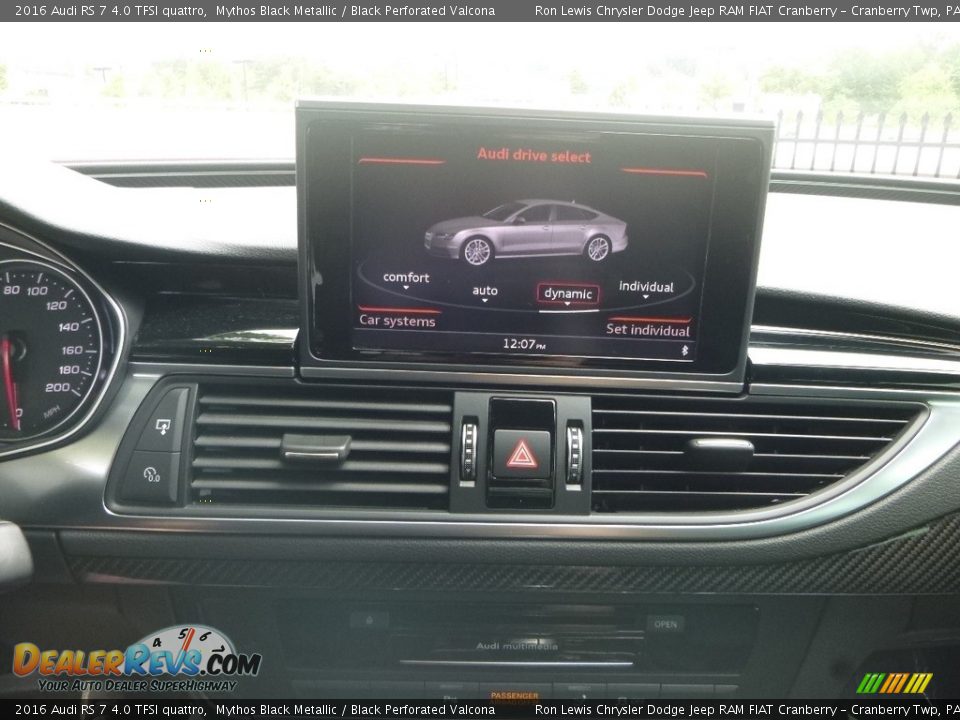 2016 Audi RS 7 4.0 TFSI quattro Mythos Black Metallic / Black Perforated Valcona Photo #17