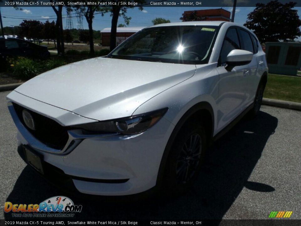 2019 Mazda CX-5 Touring AWD Snowflake White Pearl Mica / Silk Beige Photo #3