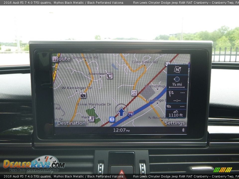 2016 Audi RS 7 4.0 TFSI quattro Mythos Black Metallic / Black Perforated Valcona Photo #18