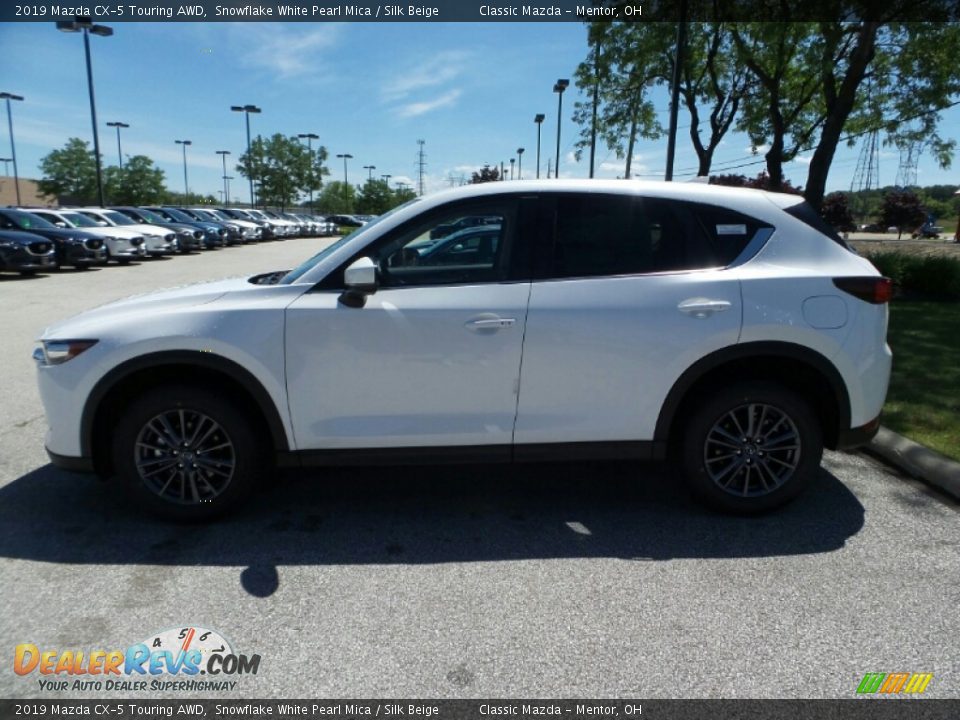 2019 Mazda CX-5 Touring AWD Snowflake White Pearl Mica / Silk Beige Photo #4