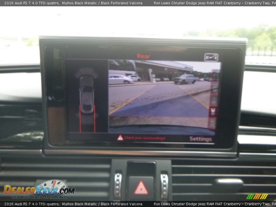 2016 Audi RS 7 4.0 TFSI quattro Mythos Black Metallic / Black Perforated Valcona Photo #19