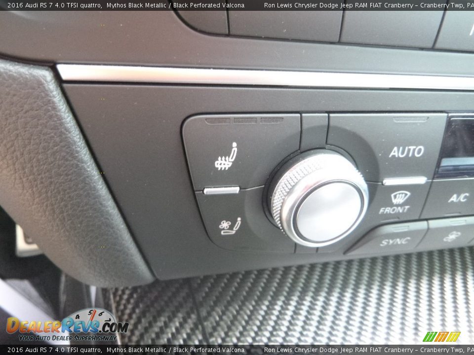 2016 Audi RS 7 4.0 TFSI quattro Mythos Black Metallic / Black Perforated Valcona Photo #20