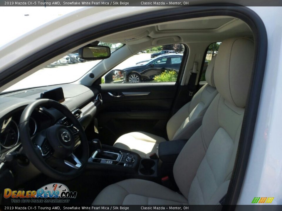 2019 Mazda CX-5 Touring AWD Snowflake White Pearl Mica / Silk Beige Photo #8