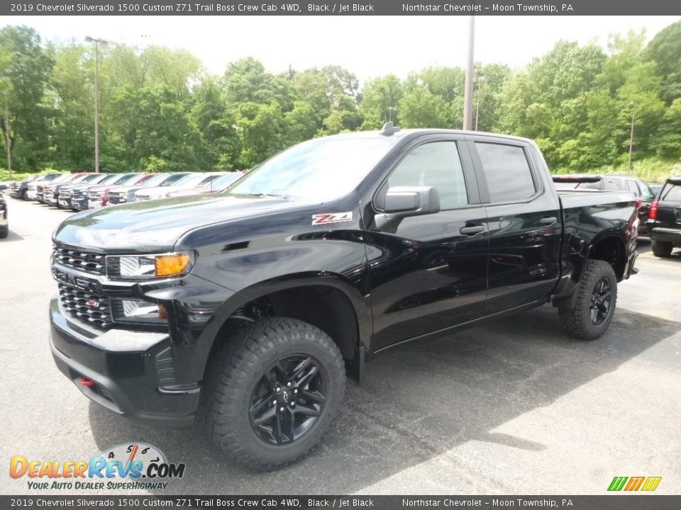 2019 Chevrolet Silverado 1500 Custom Z71 Trail Boss Crew Cab 4WD Black / Jet Black Photo #1