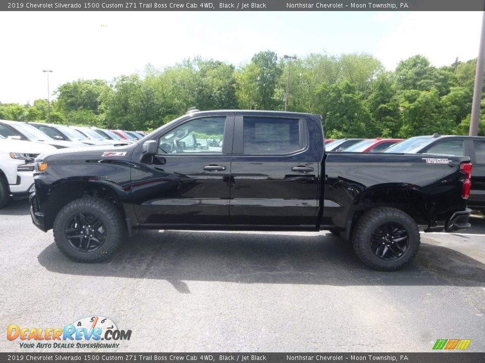 2019 Chevrolet Silverado 1500 Custom Z71 Trail Boss Crew Cab 4WD Black / Jet Black Photo #2