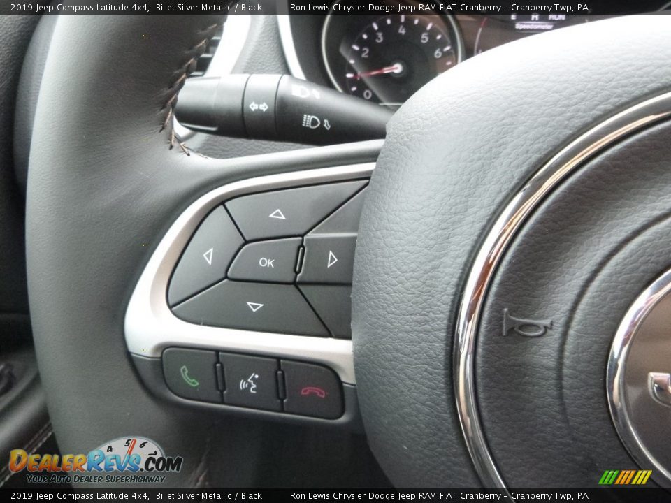 2019 Jeep Compass Latitude 4x4 Billet Silver Metallic / Black Photo #19