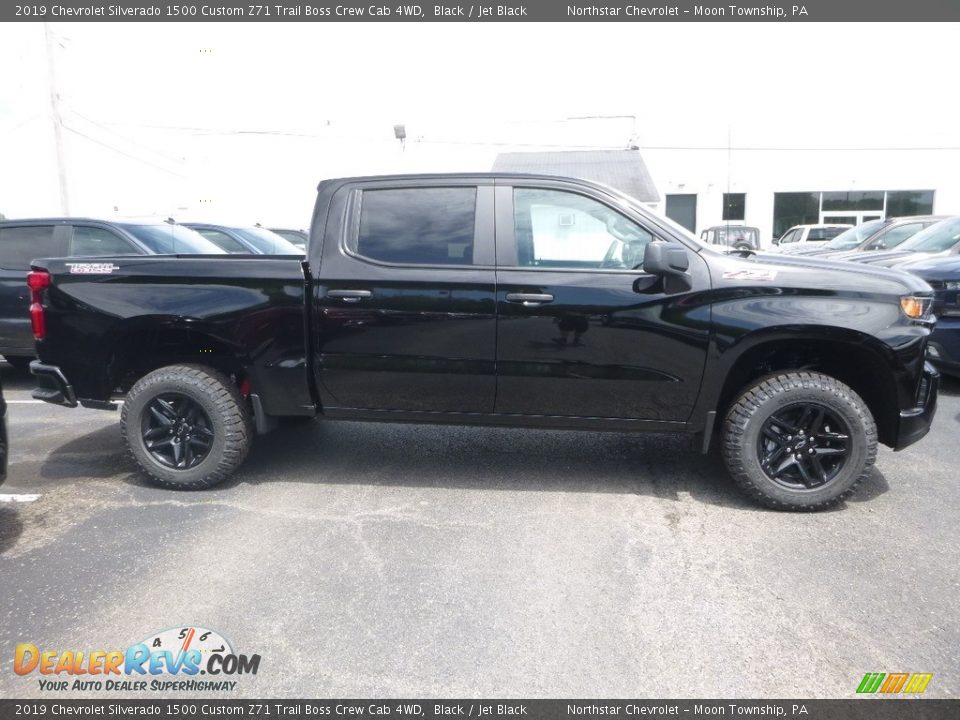 2019 Chevrolet Silverado 1500 Custom Z71 Trail Boss Crew Cab 4WD Black / Jet Black Photo #6