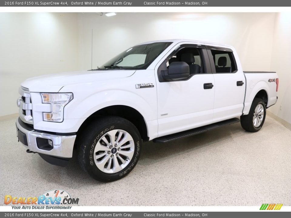2016 Ford F150 XL SuperCrew 4x4 Oxford White / Medium Earth Gray Photo #3
