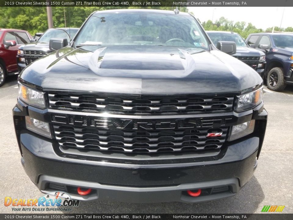 2019 Chevrolet Silverado 1500 Custom Z71 Trail Boss Crew Cab 4WD Black / Jet Black Photo #8