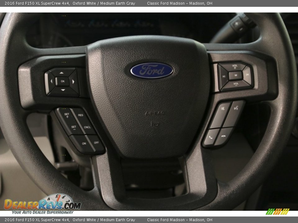2016 Ford F150 XL SuperCrew 4x4 Oxford White / Medium Earth Gray Photo #7