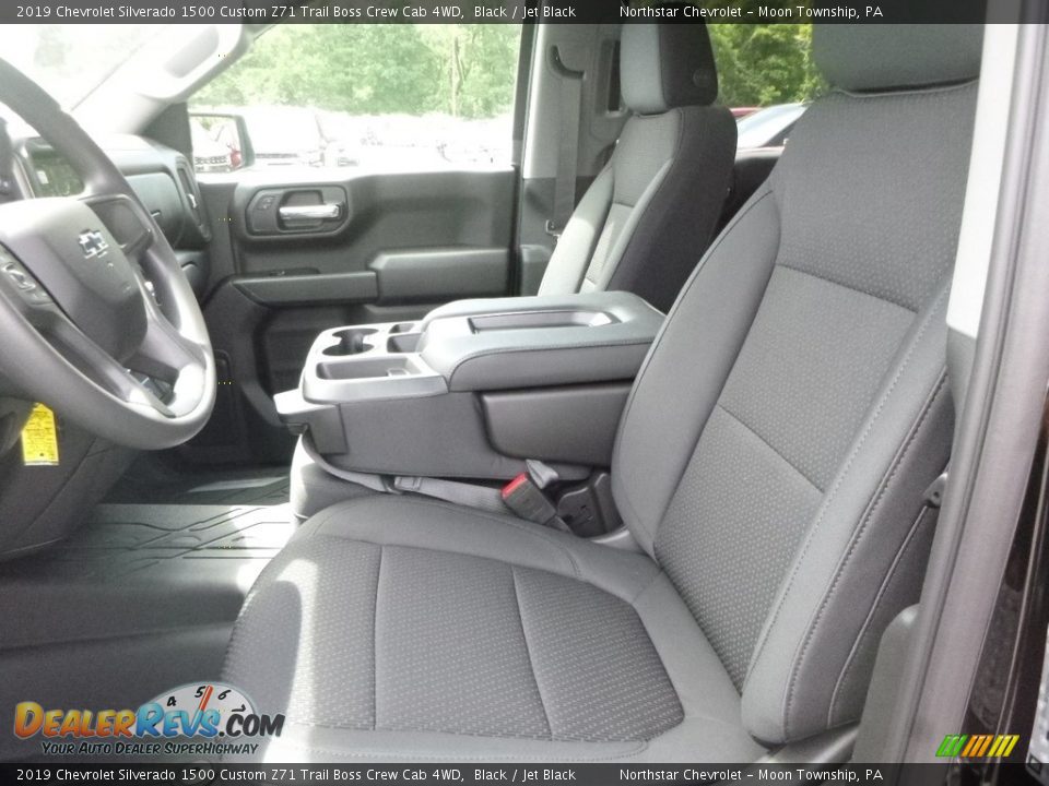 2019 Chevrolet Silverado 1500 Custom Z71 Trail Boss Crew Cab 4WD Black / Jet Black Photo #14