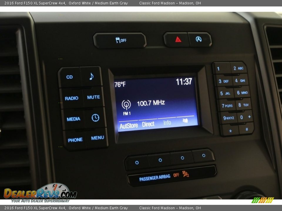 2016 Ford F150 XL SuperCrew 4x4 Oxford White / Medium Earth Gray Photo #11