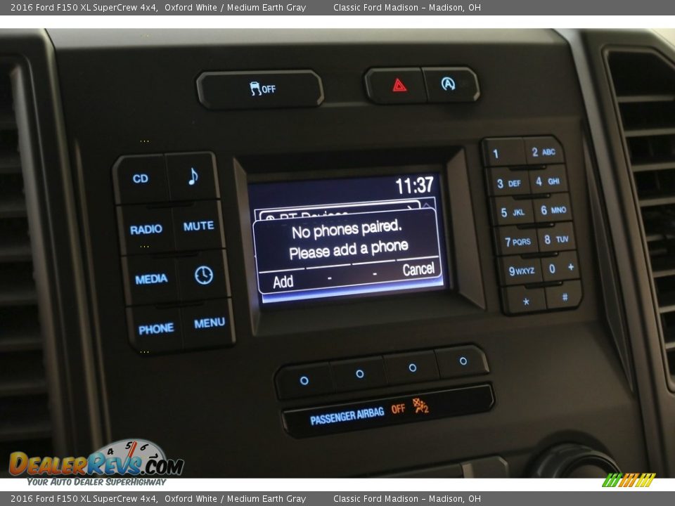 2016 Ford F150 XL SuperCrew 4x4 Oxford White / Medium Earth Gray Photo #12