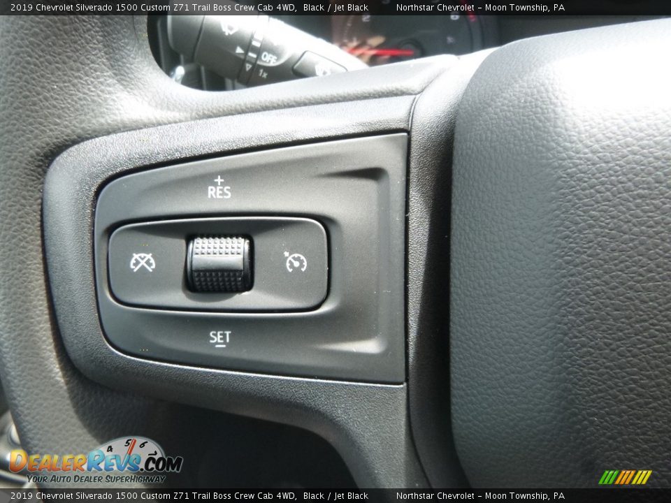 2019 Chevrolet Silverado 1500 Custom Z71 Trail Boss Crew Cab 4WD Black / Jet Black Photo #19