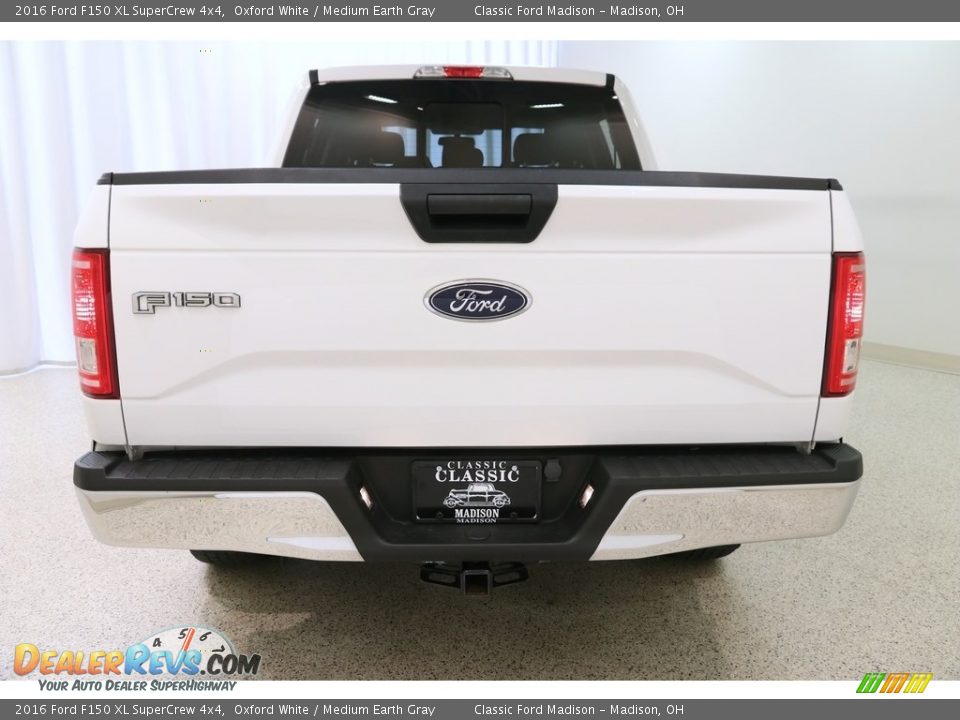2016 Ford F150 XL SuperCrew 4x4 Oxford White / Medium Earth Gray Photo #17