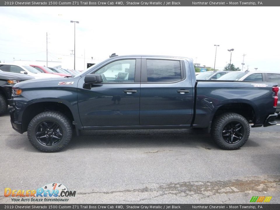 2019 Chevrolet Silverado 1500 Custom Z71 Trail Boss Crew Cab 4WD Shadow Gray Metallic / Jet Black Photo #2