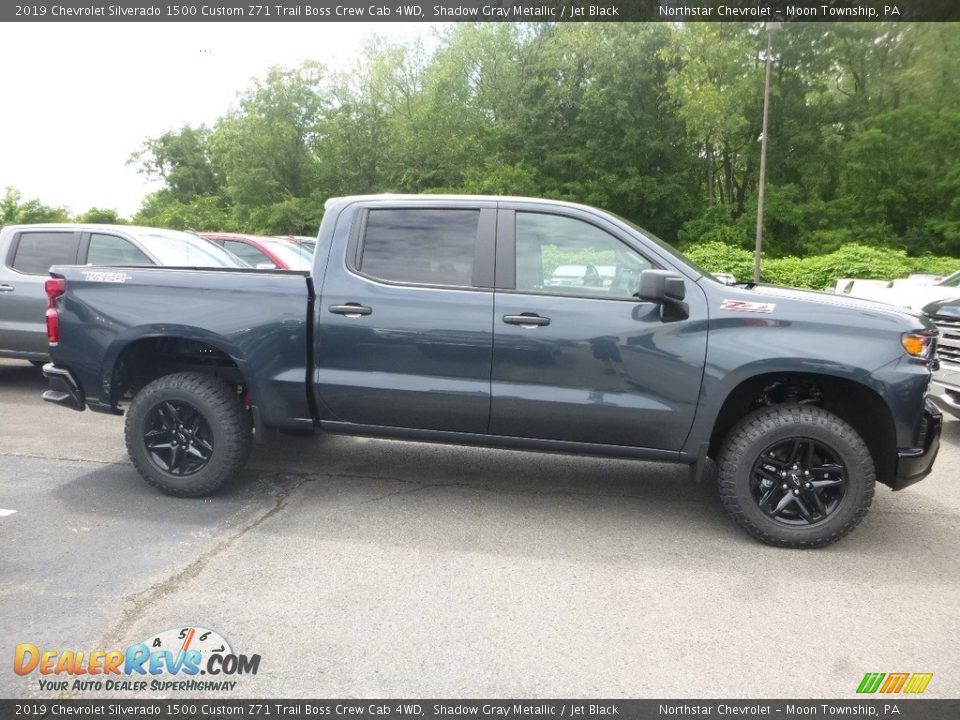 2019 Chevrolet Silverado 1500 Custom Z71 Trail Boss Crew Cab 4WD Shadow Gray Metallic / Jet Black Photo #6