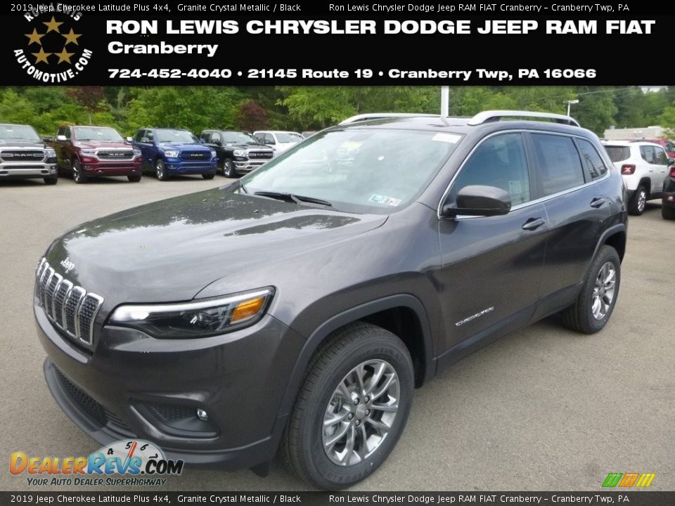 2019 Jeep Cherokee Latitude Plus 4x4 Granite Crystal Metallic / Black Photo #1