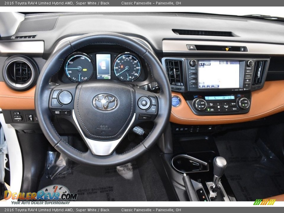 2016 Toyota RAV4 Limited Hybrid AWD Super White / Black Photo #13