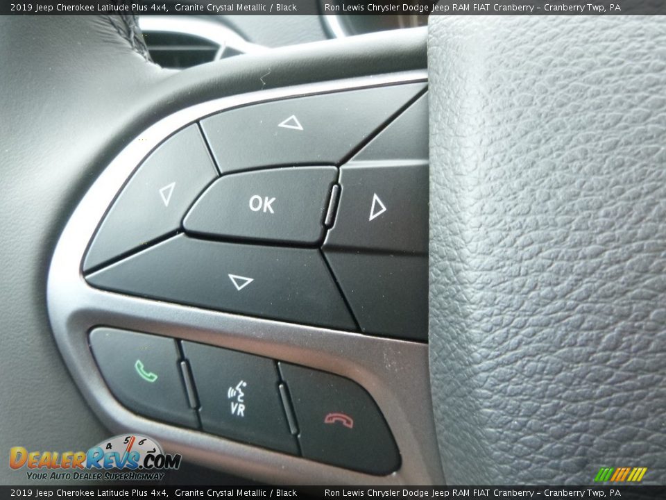 2019 Jeep Cherokee Latitude Plus 4x4 Granite Crystal Metallic / Black Photo #19