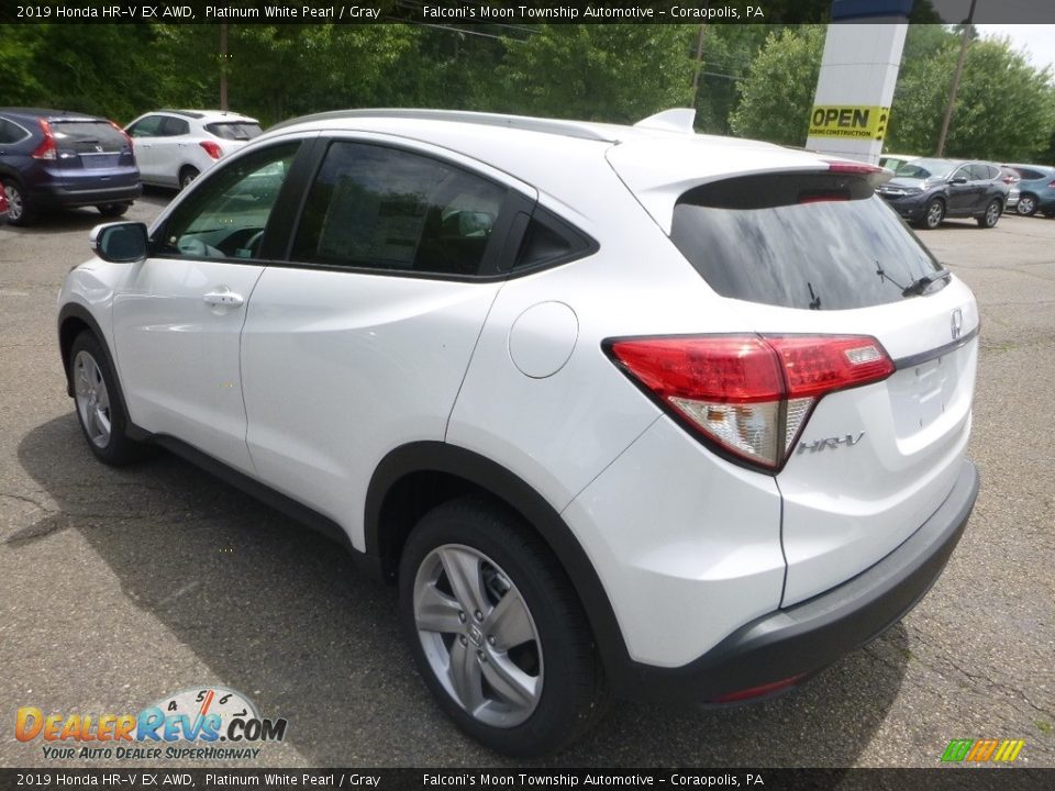 2019 Honda HR-V EX AWD Platinum White Pearl / Gray Photo #2