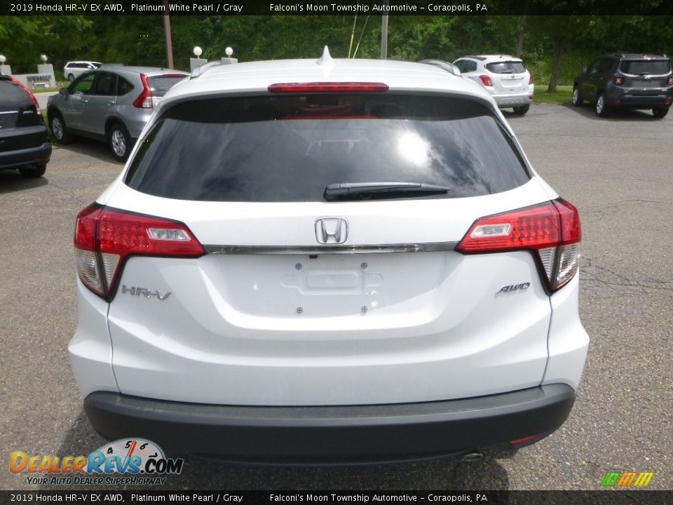 2019 Honda HR-V EX AWD Platinum White Pearl / Gray Photo #3