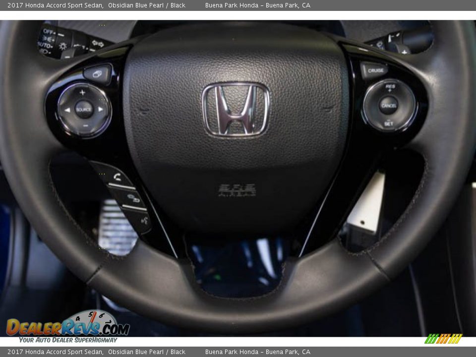 2017 Honda Accord Sport Sedan Obsidian Blue Pearl / Black Photo #13