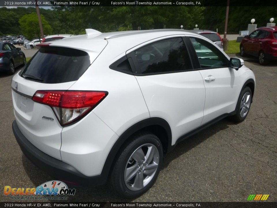 2019 Honda HR-V EX AWD Platinum White Pearl / Gray Photo #4