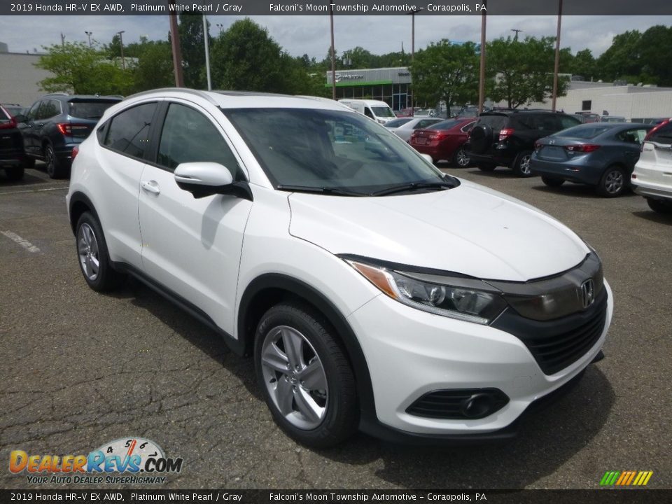 2019 Honda HR-V EX AWD Platinum White Pearl / Gray Photo #5