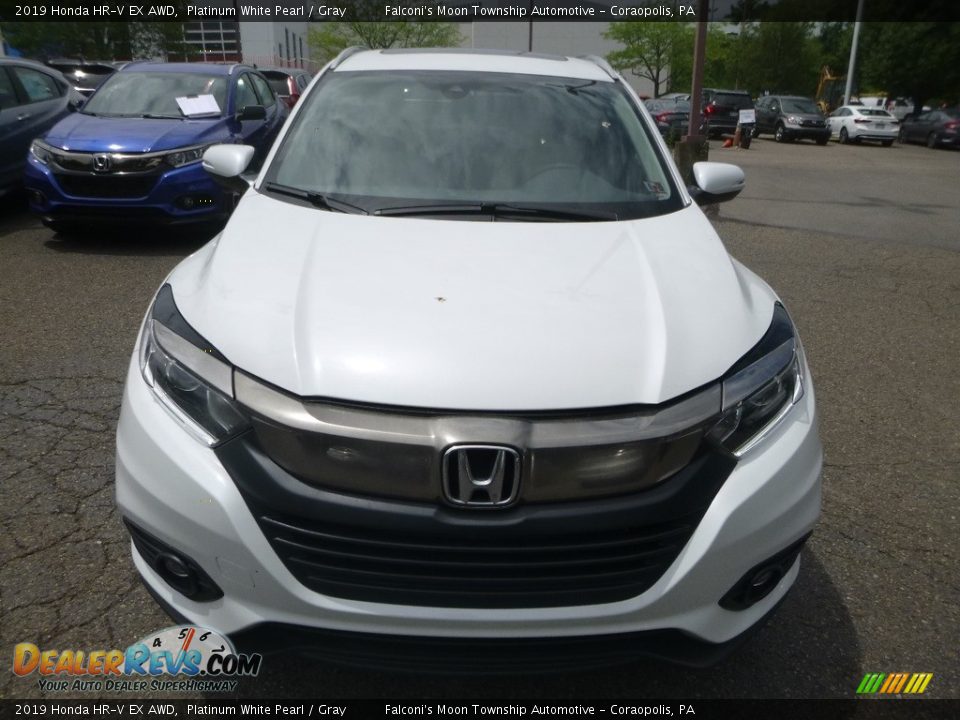 2019 Honda HR-V EX AWD Platinum White Pearl / Gray Photo #6