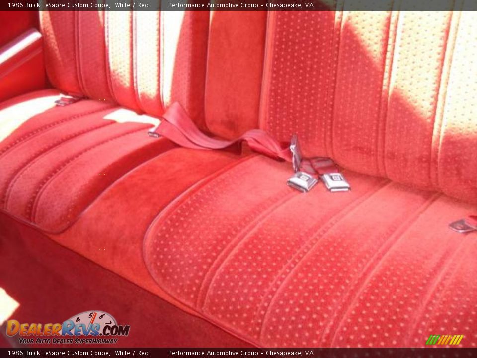 1986 Buick LeSabre Custom Coupe White / Red Photo #7