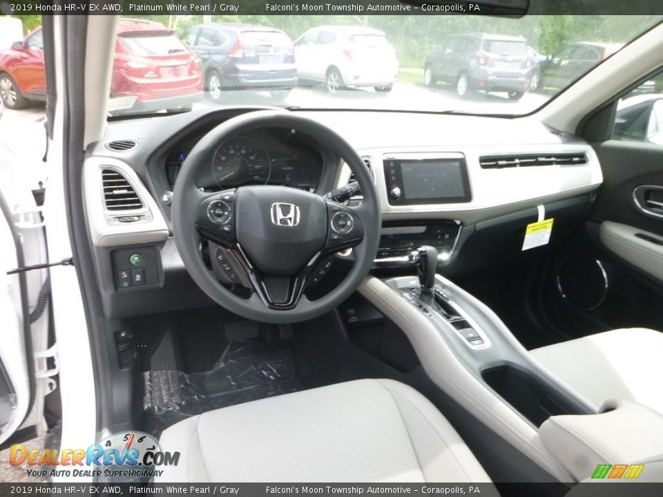 2019 Honda HR-V EX AWD Platinum White Pearl / Gray Photo #10