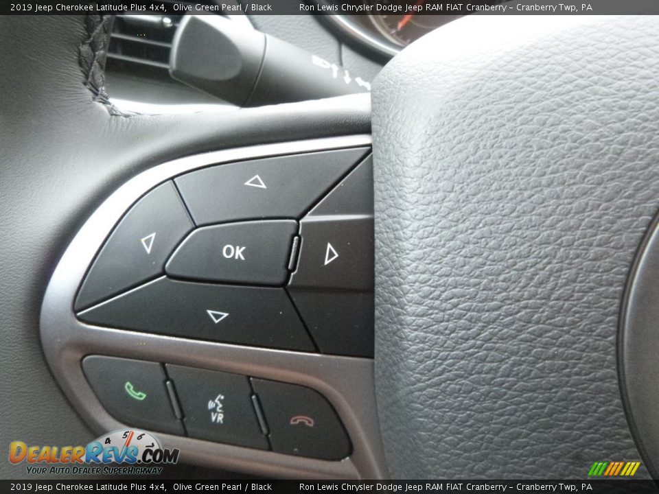2019 Jeep Cherokee Latitude Plus 4x4 Olive Green Pearl / Black Photo #19
