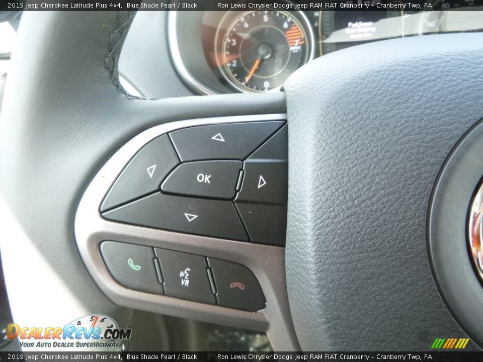 2019 Jeep Cherokee Latitude Plus 4x4 Blue Shade Pearl / Black Photo #19