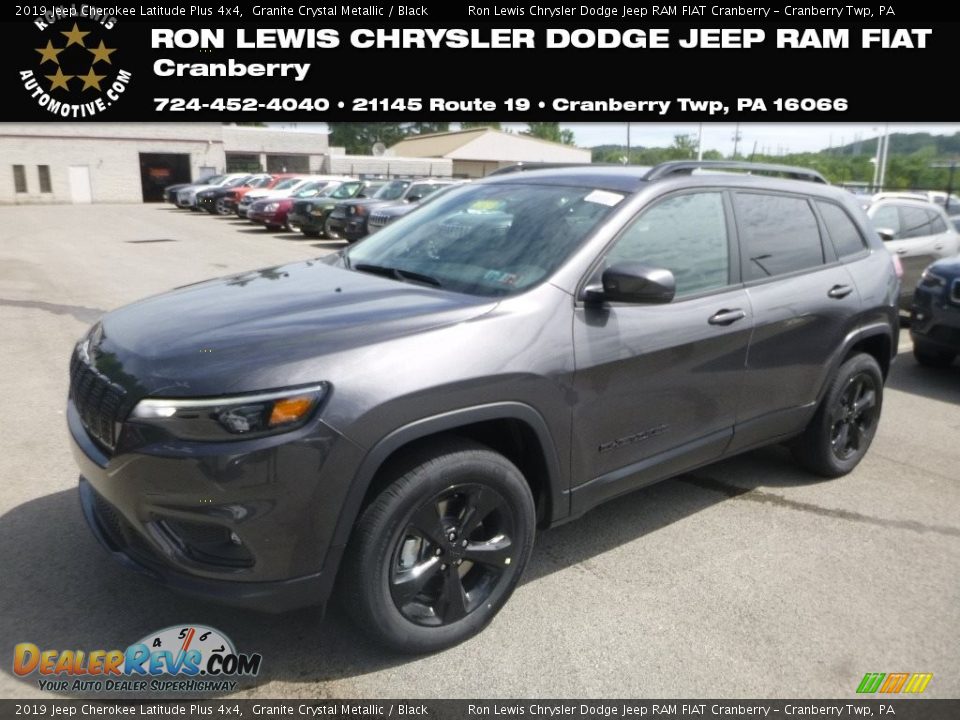 2019 Jeep Cherokee Latitude Plus 4x4 Granite Crystal Metallic / Black Photo #1