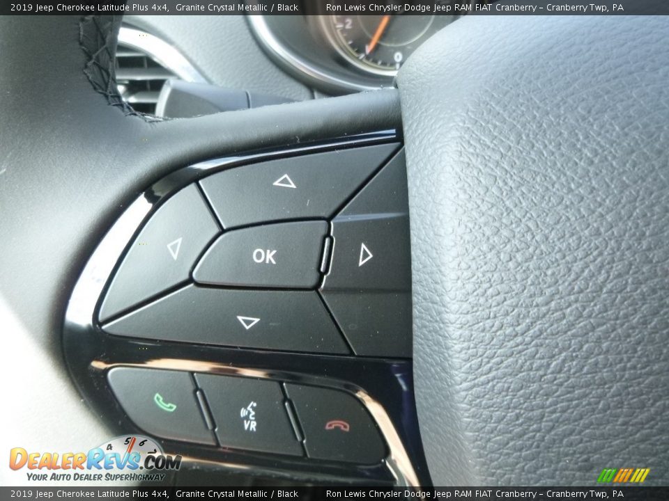 2019 Jeep Cherokee Latitude Plus 4x4 Granite Crystal Metallic / Black Photo #19
