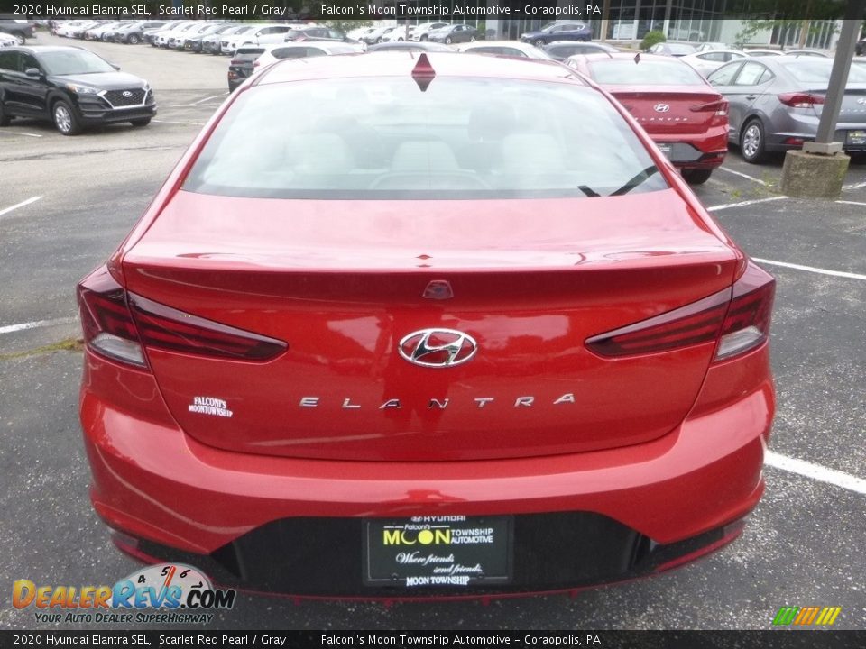 2020 Hyundai Elantra SEL Scarlet Red Pearl / Gray Photo #7