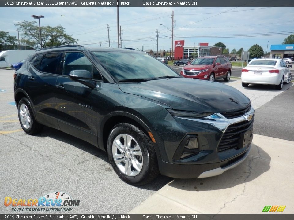 2019 Chevrolet Blazer 3.6L Leather AWD Graphite Metallic / Jet Black Photo #3